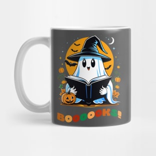 Books spooky cute halloween ghost design Mug